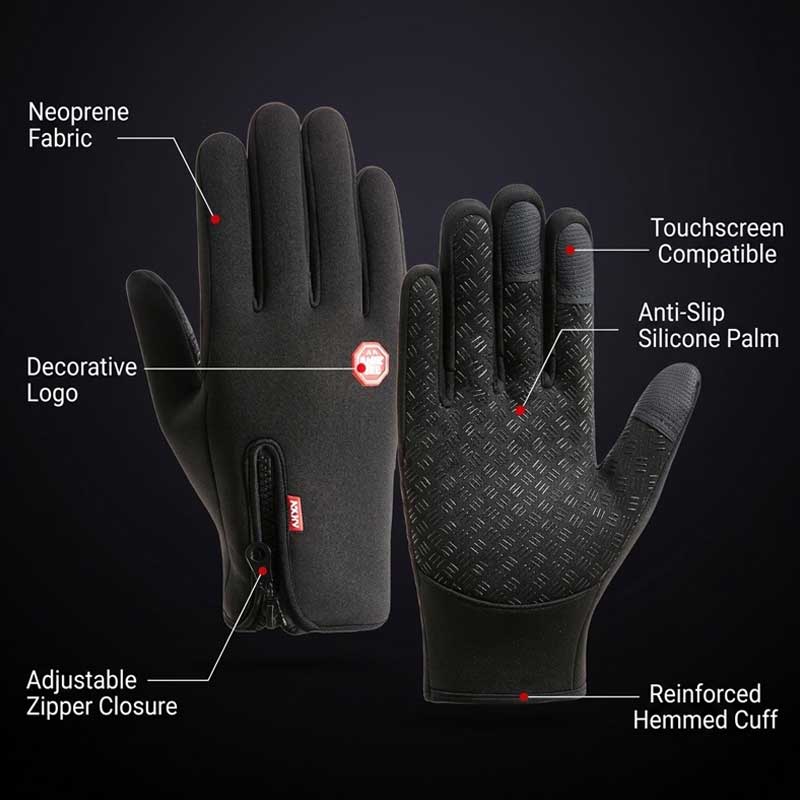 🔥Waterproof Touchscreen Thermal Gloves — Stay Warm, Dry & Connected All Winter