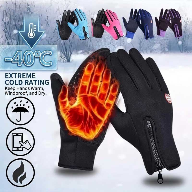 🔥Waterproof Touchscreen Thermal Gloves — Stay Warm, Dry & Connected All Winter