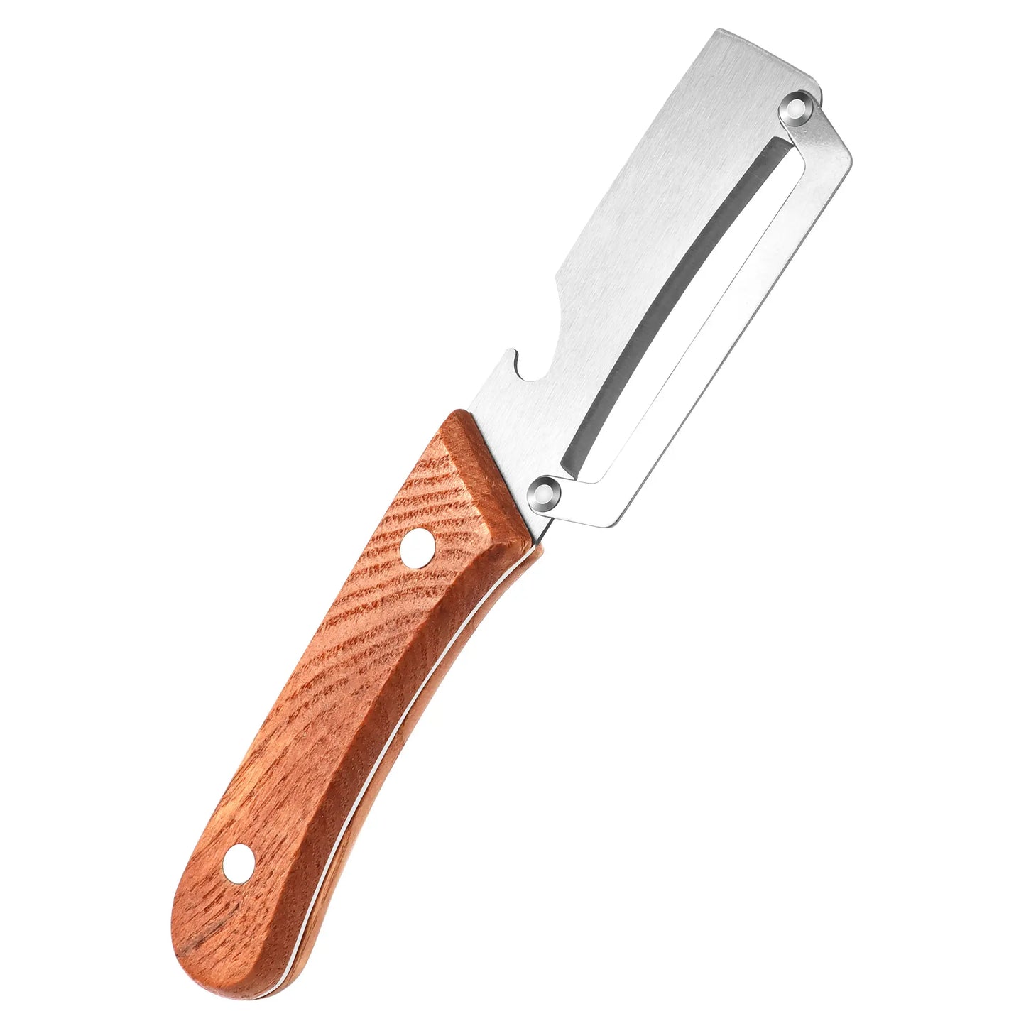 Novveo™ Wooden-Handled Stainless Steel Shredder and Peeler