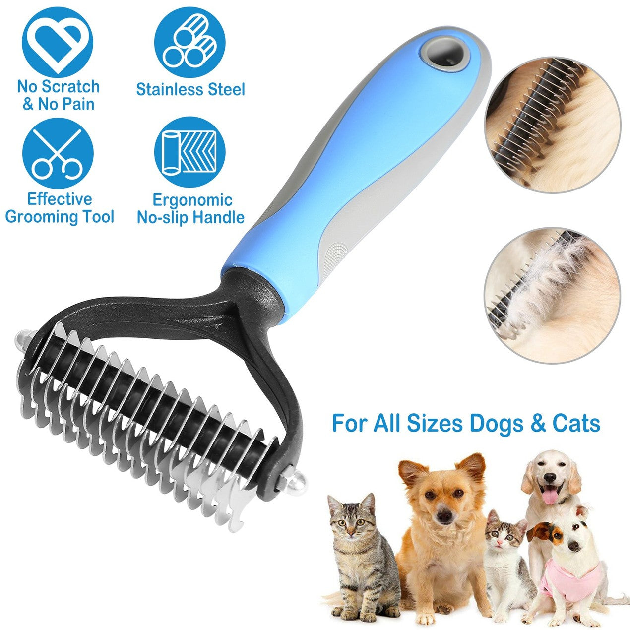 🏆 Professional Deshedding Tool For Dogs And Cats – Gentle On Skin, Efficient Grooming & Comfortable Grip Design ✂️