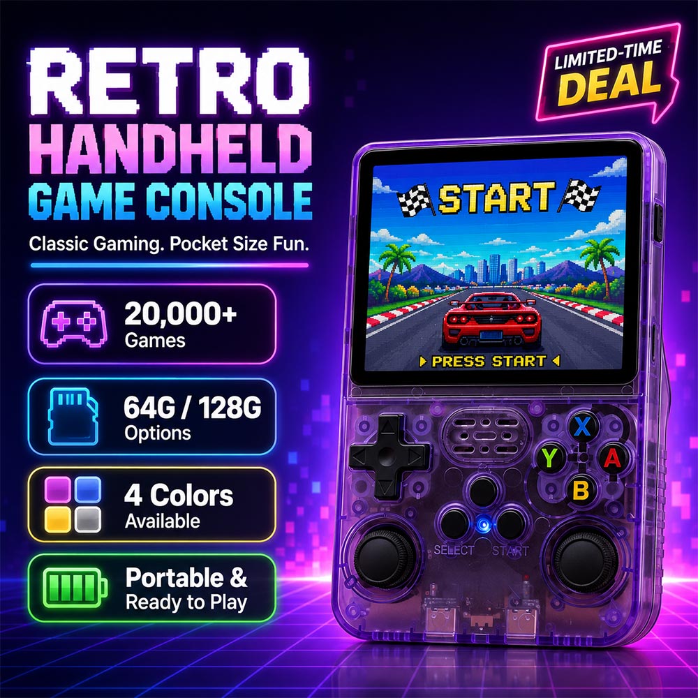 🔥 2026 Latest Primalux™ Retro Console 🎯 40,000+ Preloaded Classic Retro Video Games