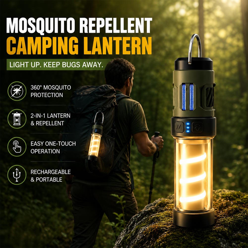 💡Last Day Only – 70% OFF! Novveo™ 2-in-1 Portable Mosquito Repeller & Camping Lantern