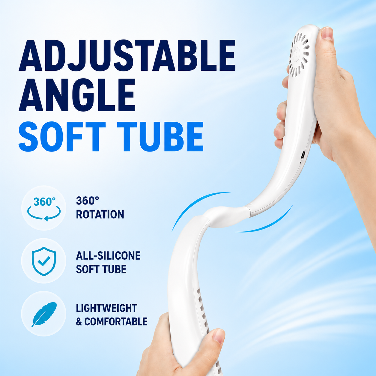 Novveo™ 🥳 HOT SALE 🥳 50K+ SOLD! 🍃 Neck Air Conditioner Fan – Quiet, Hands-Free Cooling 😎🌬️