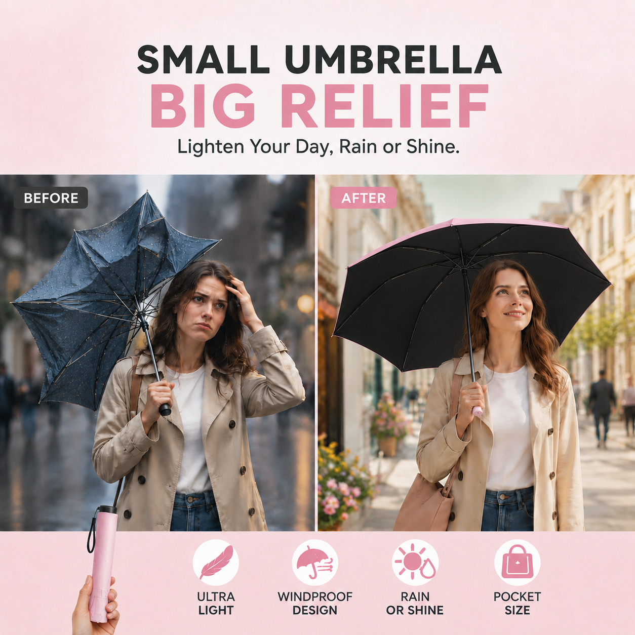 Novveo™🔥Buy more Save more🎁Ultra-Lightweight Compact All-Weather Umbrella