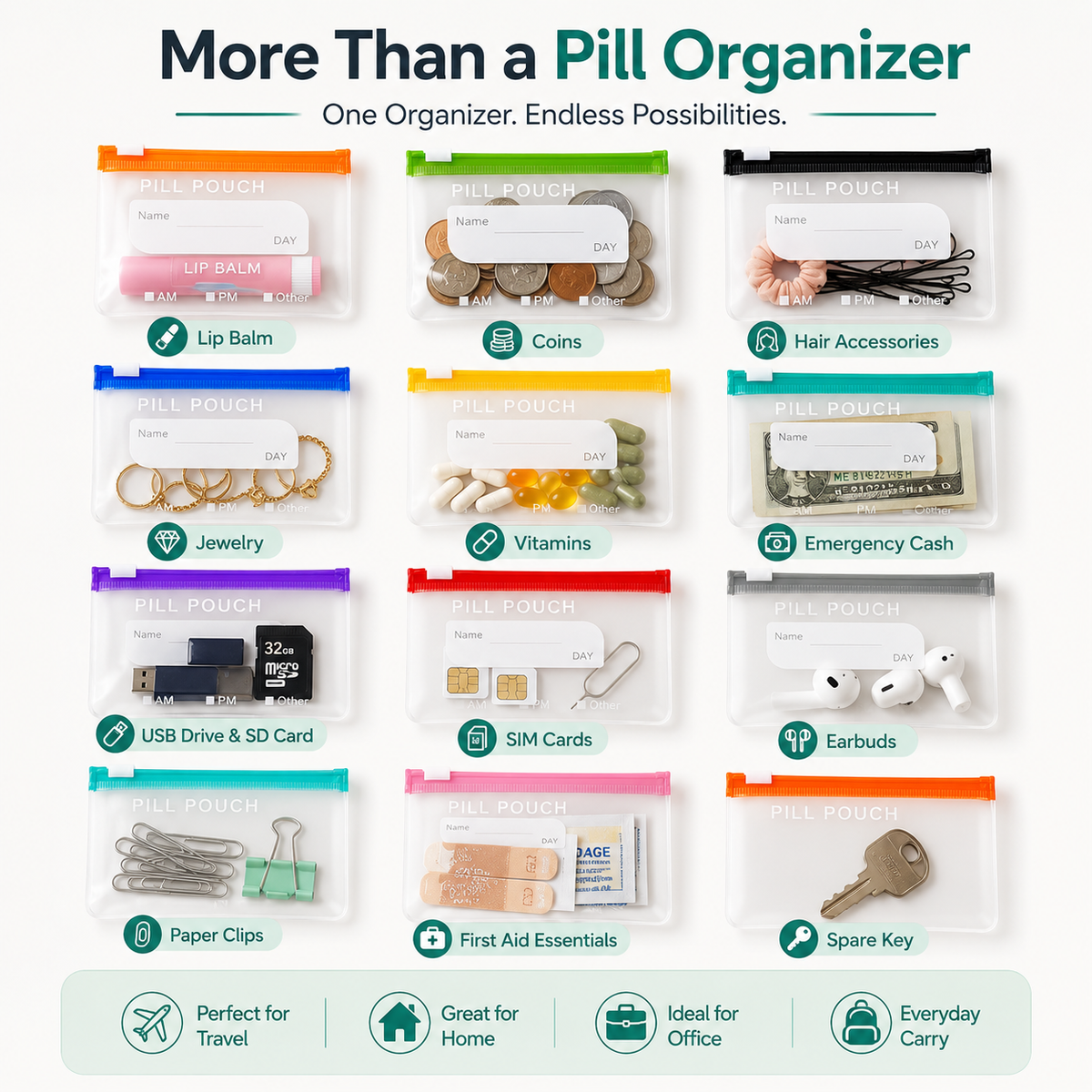 500,000+ Sold Every Year!🔥Travel Pill Organizer with Pouches