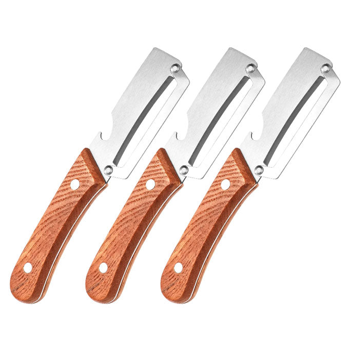 Novveo™🔪 Wooden-Handled Stainless Steel Shredder and Peeler