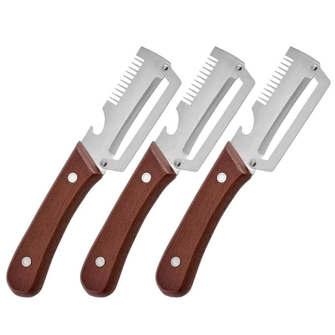 Novveo™🔪 Wooden-Handled Stainless Steel Shredder and Peeler