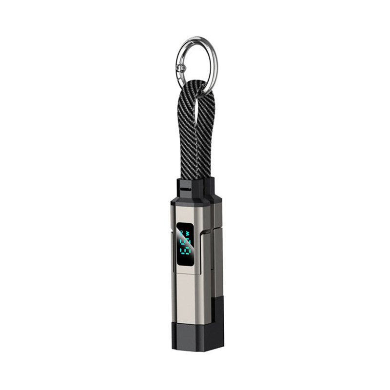 Novveo™ 4-in-1 EDC Cable - 65W Fast Charging USB-C Keychain Cord with Digital Display