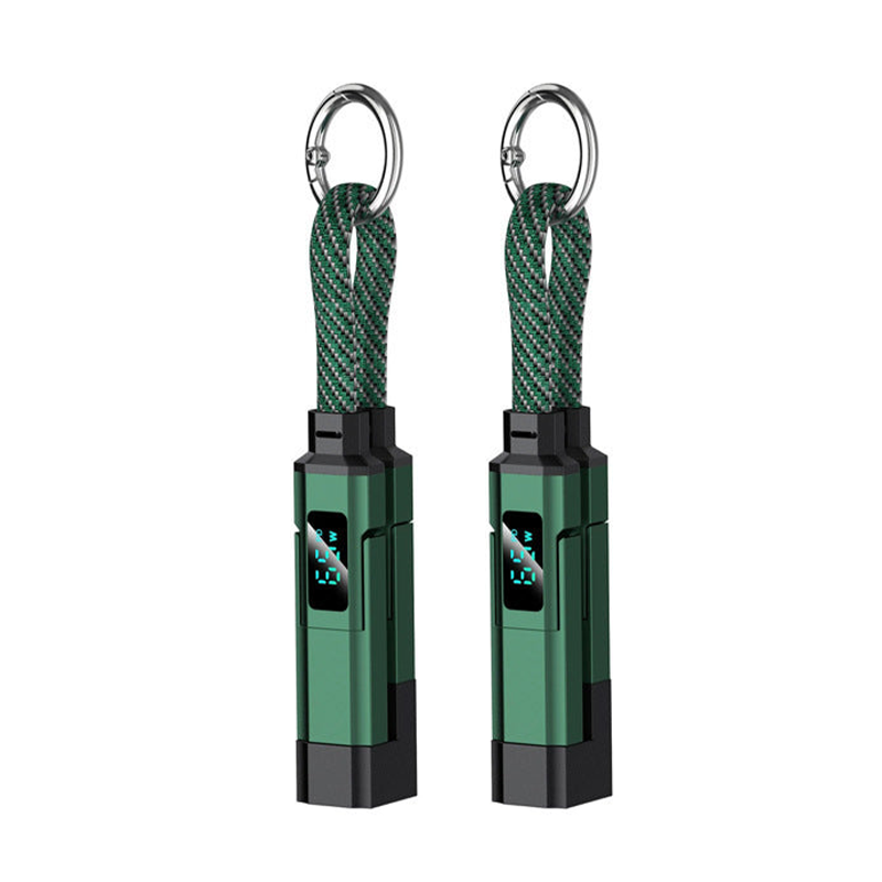 Novveo™ 4-in-1 EDC Cable - 65W Fast Charging USB-C Keychain Cord with Digital Display