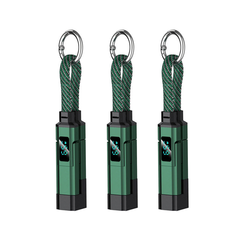 Novveo™ 4-in-1 EDC Cable - 65W Fast Charging USB-C Keychain Cord with Digital Display
