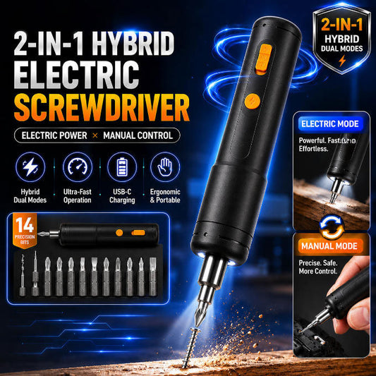 🔥Hot Sale 50% OFF🔩Novveo™ 2-in-1 Hybrid Electric Screwdriver