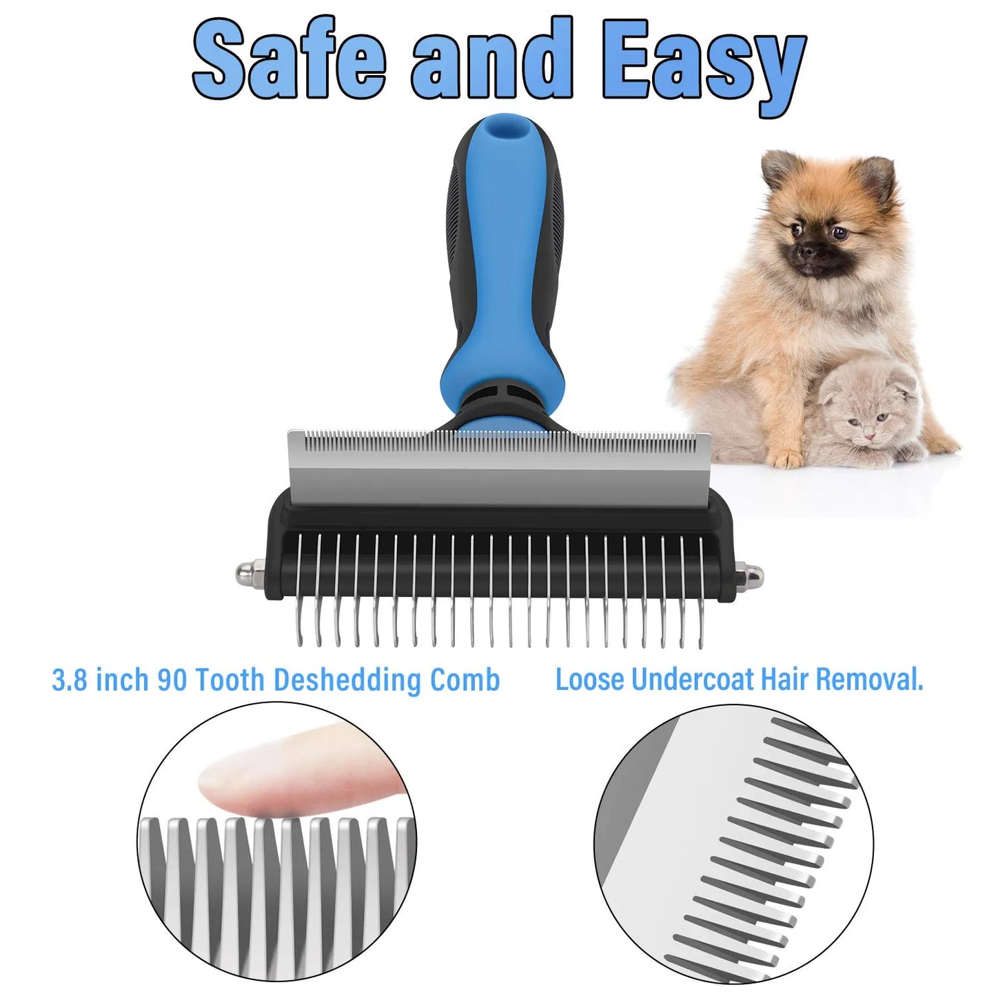 🏆 Professional Deshedding Tool For Dogs And Cats – Gentle On Skin, Efficient Grooming & Comfortable Grip Design ✂️