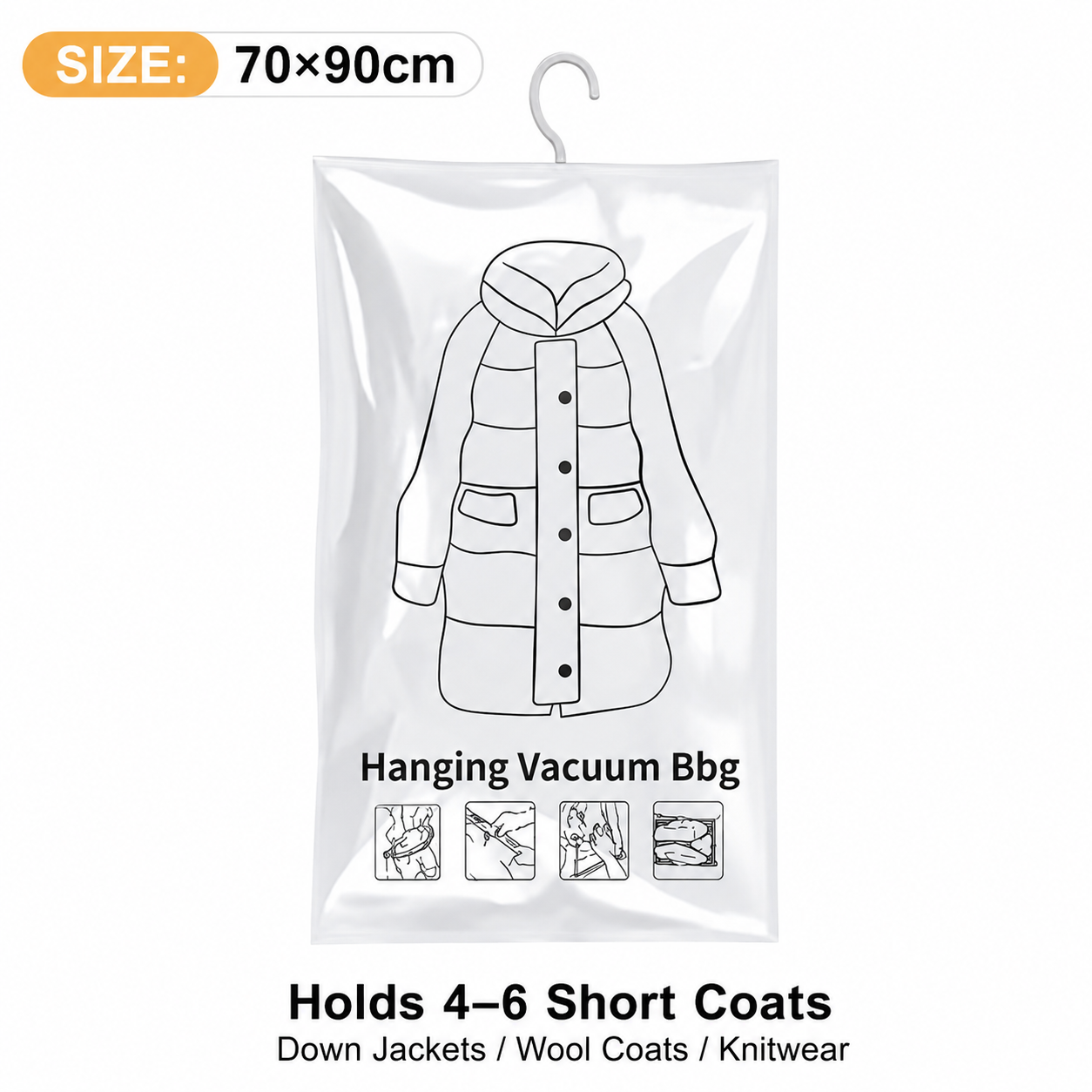 Novveo™🧥 Hanging Vacuum Storage Bags – Waterproof, Dustproof & Space-Saving🔥