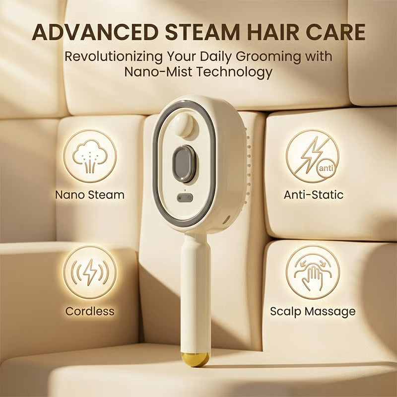Novveo™ Electric Mist Comb – Hydrates, Detangles & Smooths Frizz