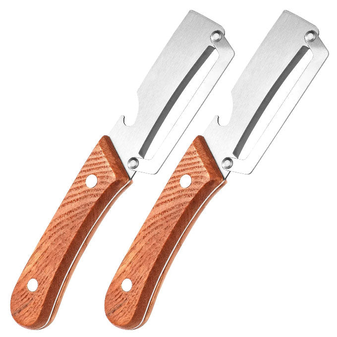 Novveo™🔪 Wooden-Handled Stainless Steel Shredder and Peeler