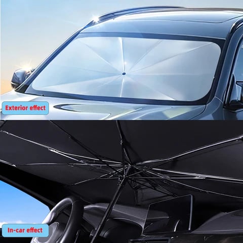 ☀️Premium Auto Windshield Sun Shade – Maximum Heat Insulation, 99% UV Protection & Compact Foldable Design