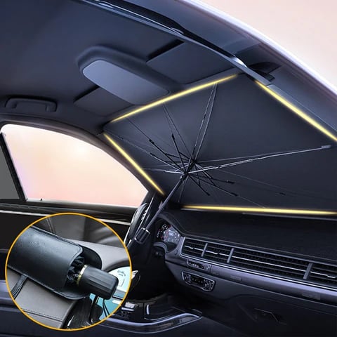☀️Premium Auto Windshield Sun Shade – Maximum Heat Insulation, 99% UV Protection & Compact Foldable Design