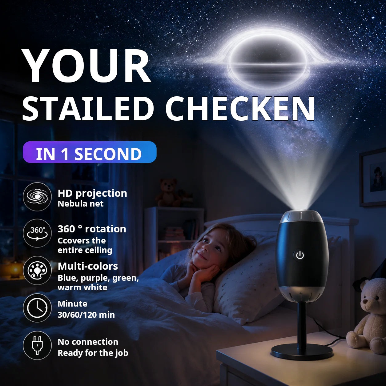 Novveo™✨Plug-and-Play HD Star Projector🥳50,000+ Happy Users