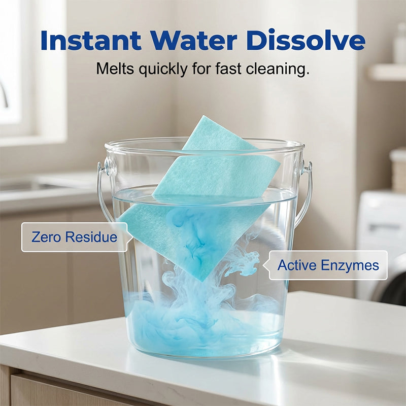 Novveo™ Water-Soluble Floor Cleaning Sheets — Deep Clean, Zero Mess