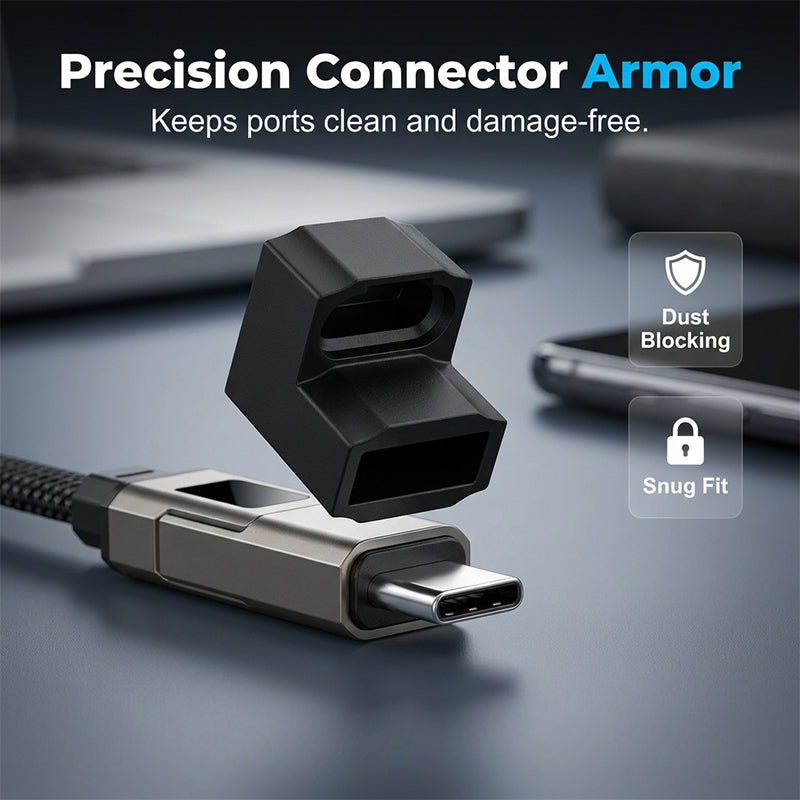 Novveo™ 4-in-1 EDC Cable - 65W Fast Charging USB-C Keychain Cord with Digital Display