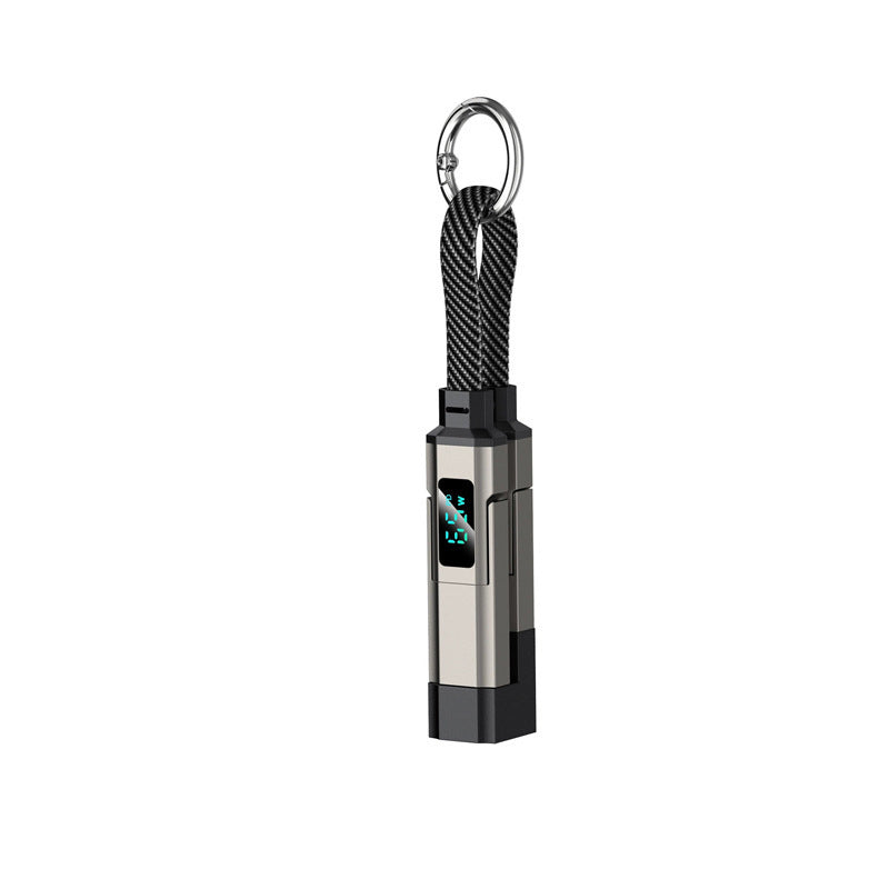 Novveo™ 4-in-1 EDC Cable - 65W Fast Charging USB-C Keychain Cord with Digital Display