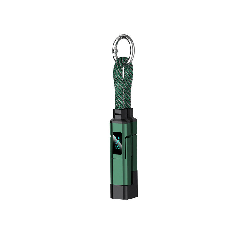 Novveo™ 4-in-1 EDC Cable - 65W Fast Charging USB-C Keychain Cord with Digital Display