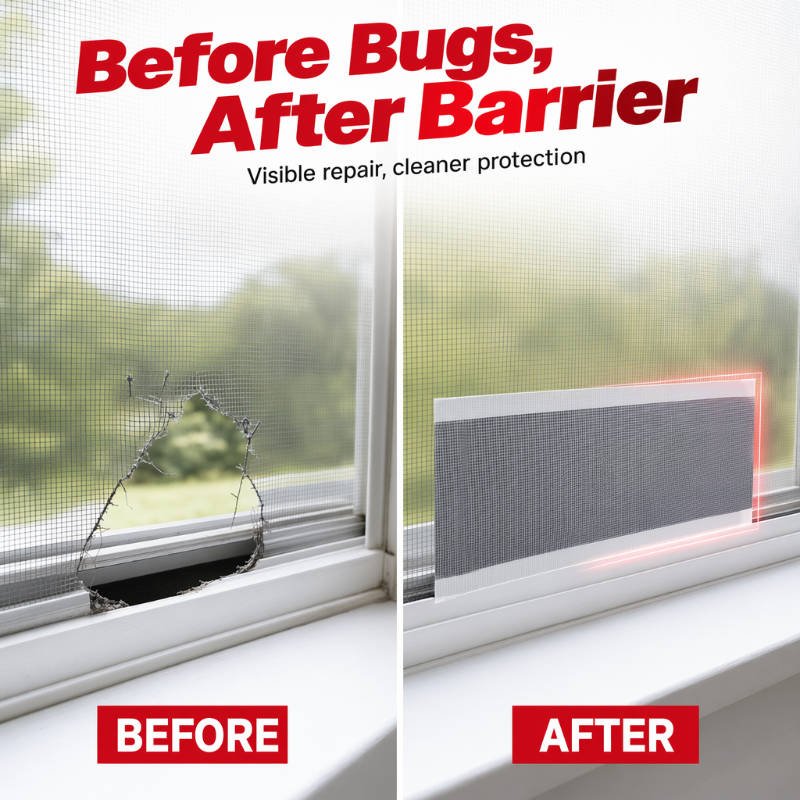 🔥Heavy-Duty Mesh Repair Tape – Fix Screens & Cages in Seconds!