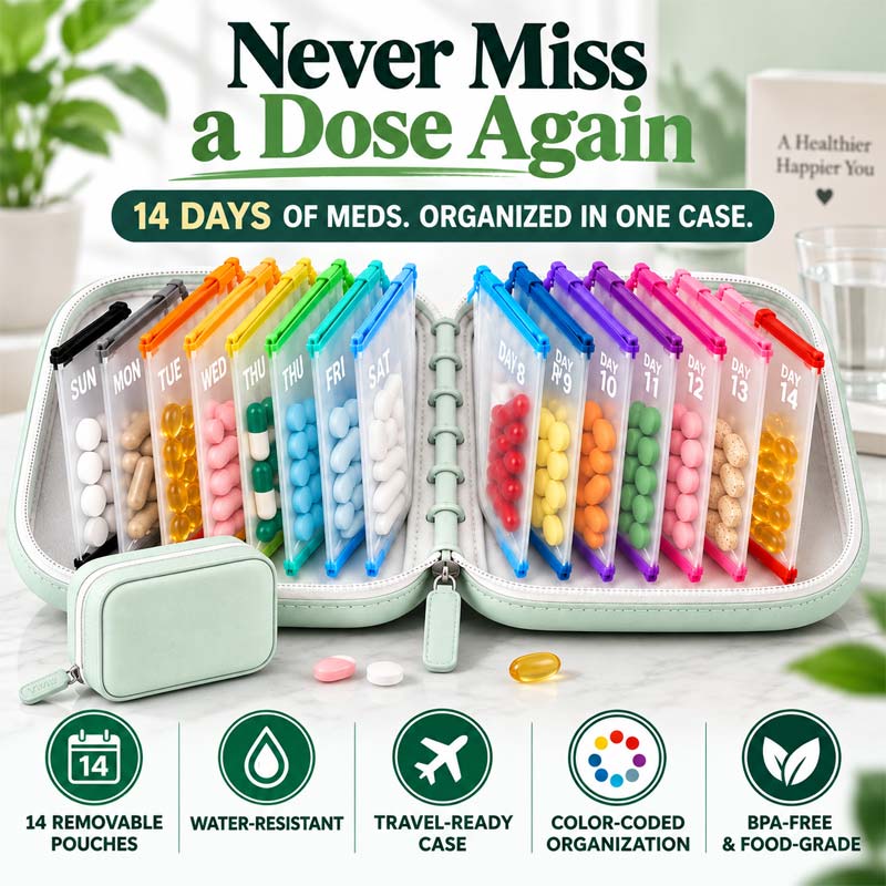 500,000+ Sold Every Year!🔥Travel Pill Organizer with Pouches