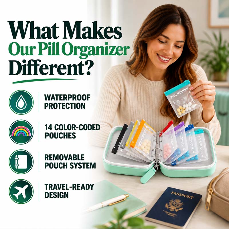 500,000+ Sold Every Year!🔥Travel Pill Organizer with Pouches