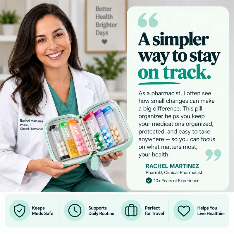 500,000+ Sold Every Year!🔥Travel Pill Organizer with Pouches