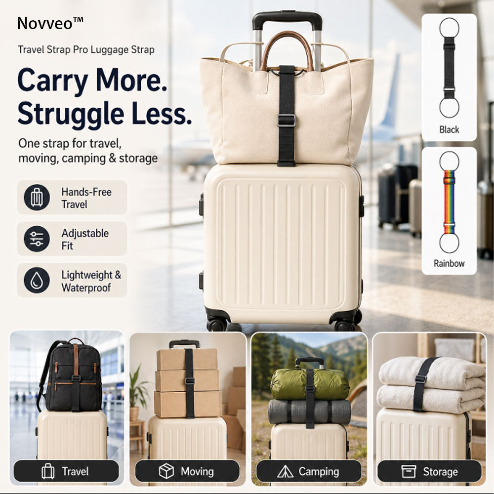 🔥LIMITED TIME 50% OFF ⚡Novveo™ 3-in-1 Travel Strap for Moving & Camping